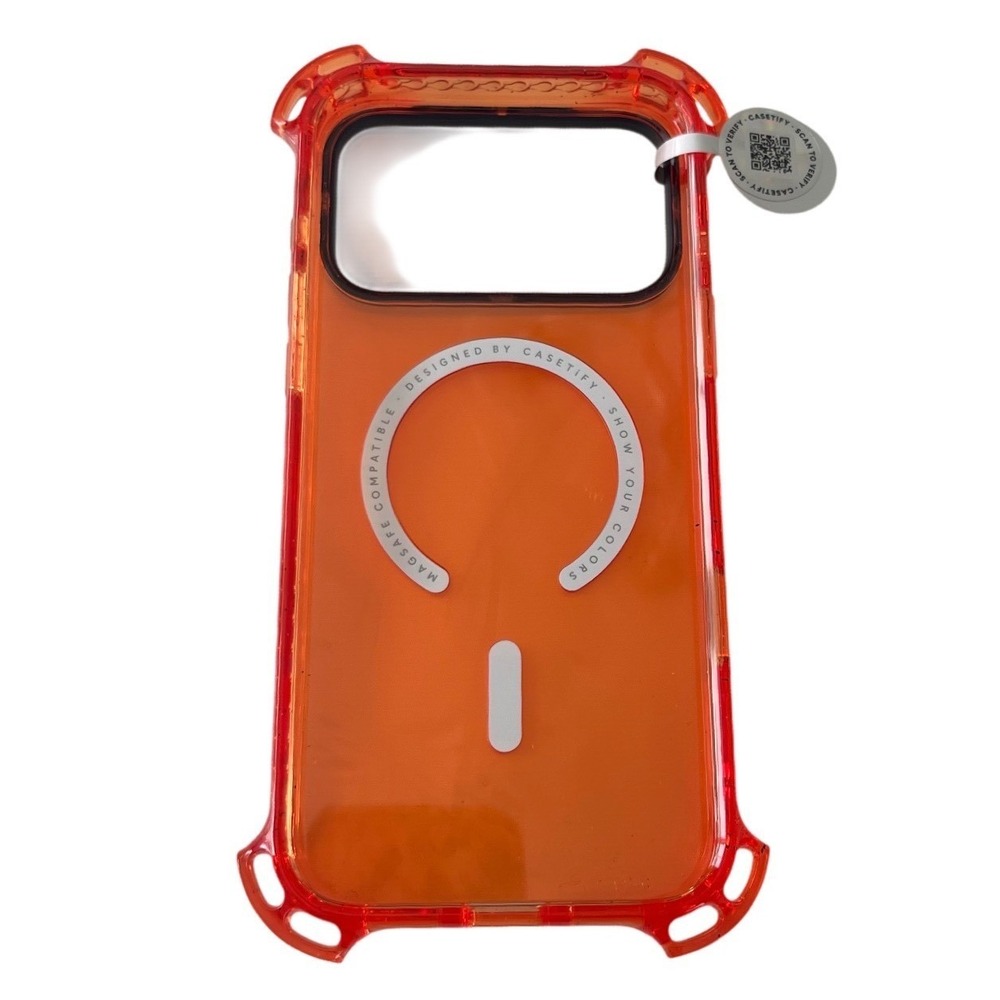 Casetify Bounce Case iPhone 17 Pro Max Orange MagSafe Protective Cover NEW No BX
